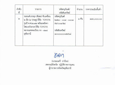 ขายทอดตลาดครุภัณฑ์กรณีได้รับทดแทนและหมดความจำเป็นใช้ในราชการ (รอบสอง) ... พารามิเตอร์รูปภาพ 6